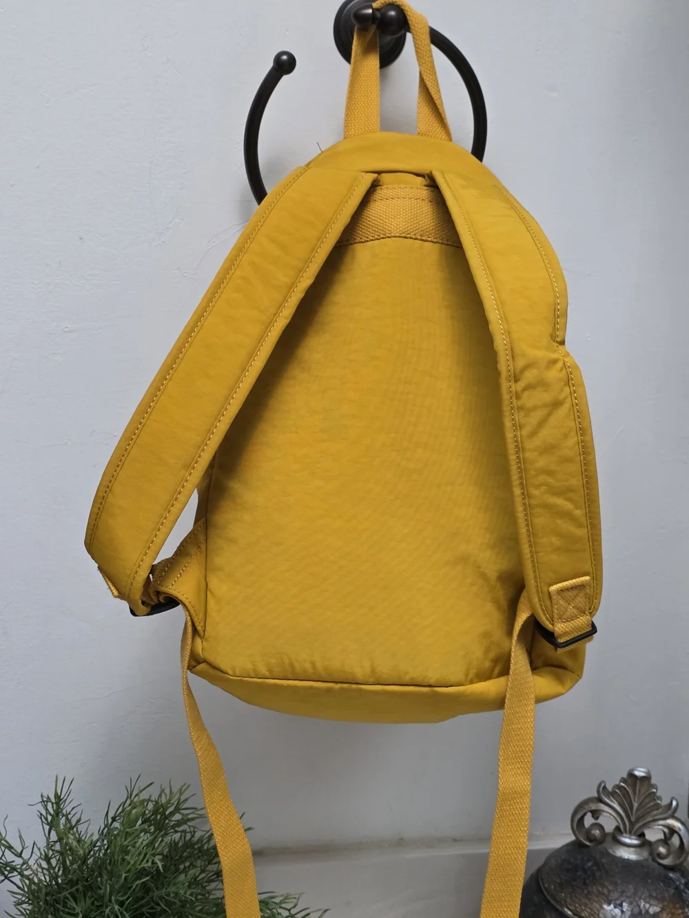 Kipling Bright Seoul XI Yellow Backpack with Myrtle Monkey Charm NWT